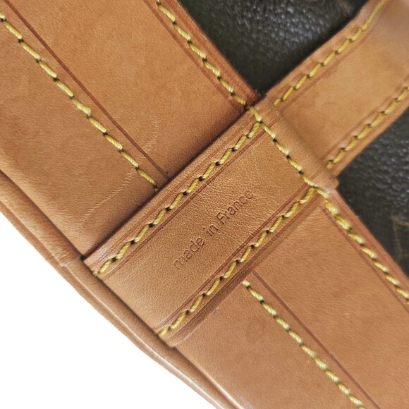 LOUIS VUITTON BROWN MONOGRAM NOE DRAWSTRING BUCKET BAG - Picture 11 of 16